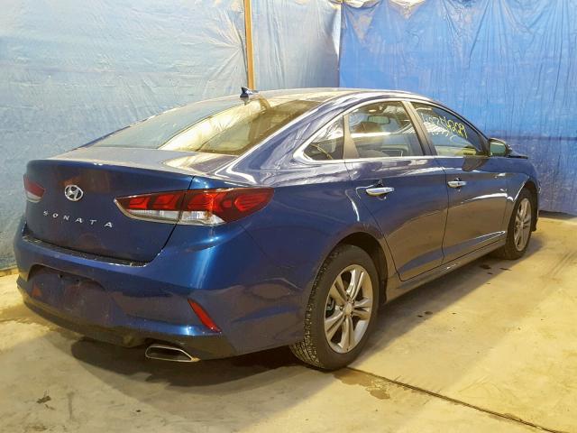 5NPE34AF8JH726166 - 2018 HYUNDAI SONATA SPO BLUE photo 4