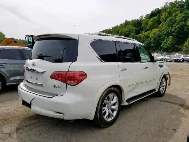 JN8AZ2NE3B9004363 - 2011 INFINITI QX56 WHITE photo 4