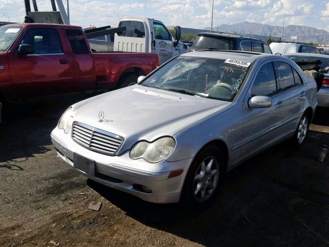 WDBRF61J11F035093 - 2001 MERCEDES-BENZ C 240 SILVER photo 2