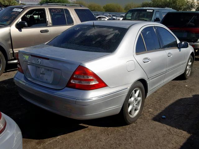 WDBRF61J11F035093 - 2001 MERCEDES-BENZ C 240 SILVER photo 4