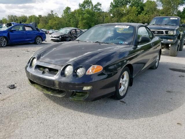 KMHJG25F3YU203621 - 2000 HYUNDAI TIBURON BLACK photo 2