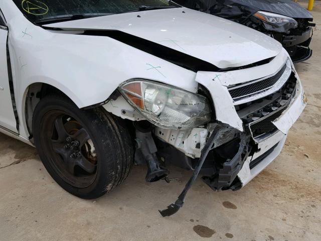 1G1ZH57B29F130028 - 2009 CHEVROLET MALIBU 1LT WHITE photo 9