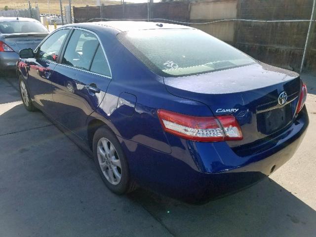 4T1BF3EK5BU715530 - 2011 TOYOTA CAMRY BASE BLUE photo 3