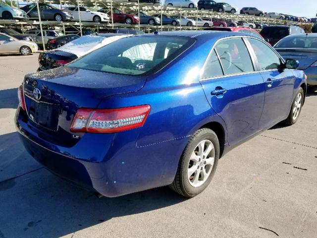 4T1BF3EK5BU715530 - 2011 TOYOTA CAMRY BASE BLUE photo 4