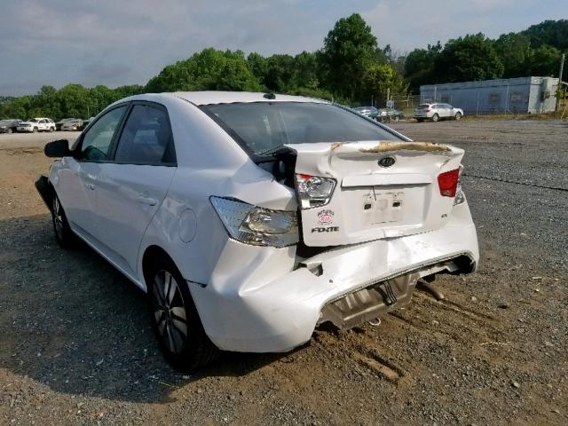 KNAFU4A23D5721540 - 2013 KIA FORTE EX WHITE photo 3