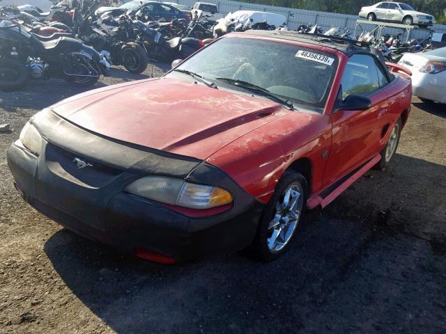 1FALP45T4SF129688 - 1995 FORD MUSTANG GT RED photo 2
