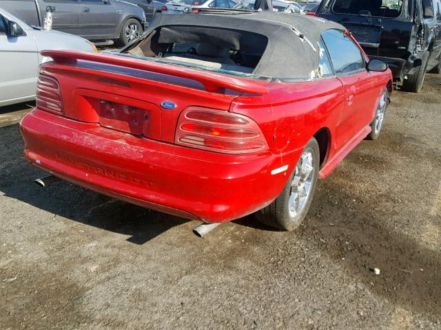 1FALP45T4SF129688 - 1995 FORD MUSTANG GT RED photo 4