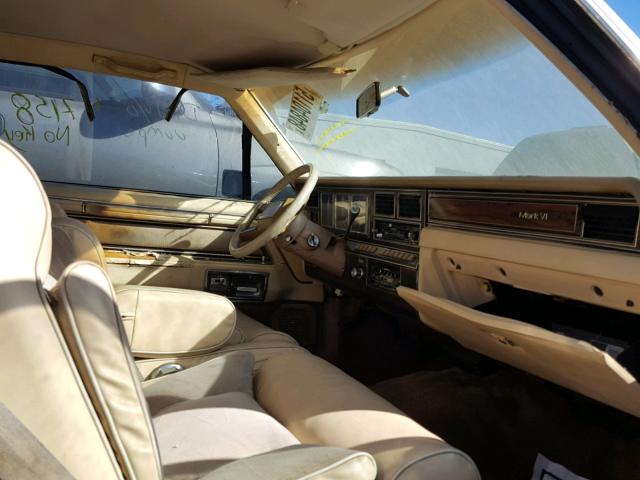 1MRBP98F0DY601382 - 1983 LINCOLN MARK VI BEIGE photo 5