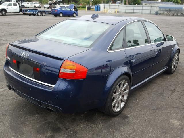 WUAPV54B83N904827 - 2003 AUDI RS6 BLUE photo 4