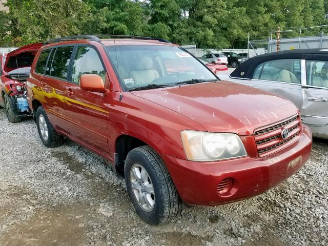 JTEHF21A820077010 - 2002 TOYOTA HIGHLANDER RED photo 1