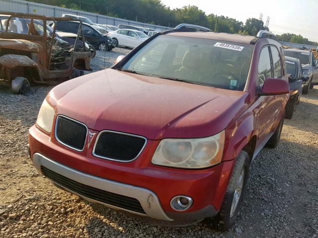 2CKDL63F766115019 - 2006 PONTIAC TORRENT MAROON photo 2