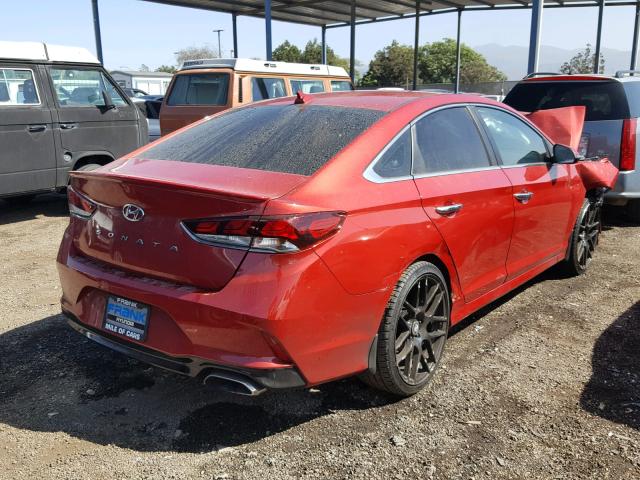 5NPE34AF5JH644928 - 2018 HYUNDAI SONATA SPO RED photo 4