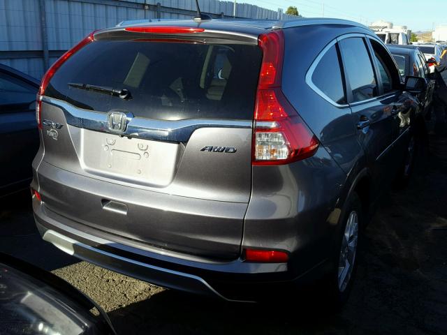 2HKRM4H74FH662342 - 2015 HONDA CR-V EXL SILVER photo 4