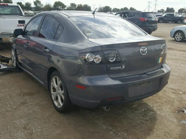 JM1BK324981876351 - 2008 MAZDA 3 S GRAY photo 3