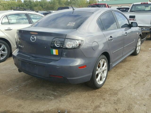 JM1BK324981876351 - 2008 MAZDA 3 S GRAY photo 4