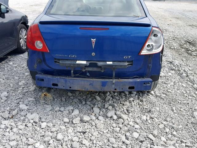 1G2ZH528354165268 - 2005 PONTIAC G6 GT BLUE photo 9