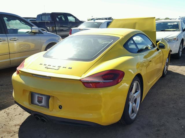 WP0AB2A85GK186017 - 2016 PORSCHE CAYMAN S YELLOW photo 4