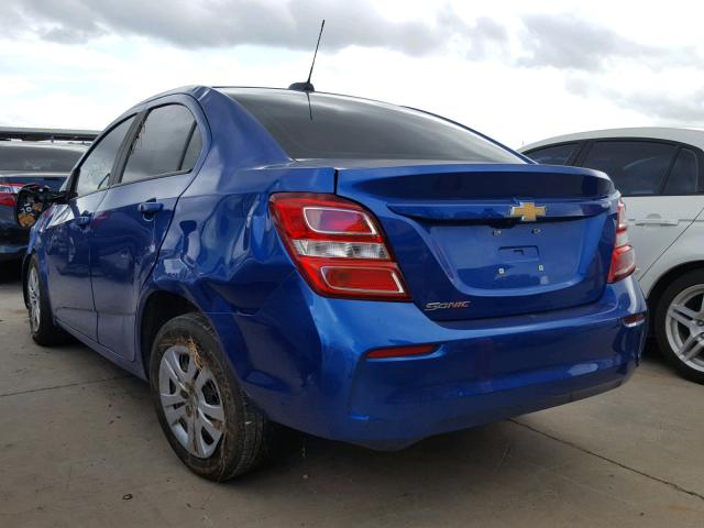 1G1JB5SH8H4141801 - 2017 CHEVROLET SONIC LS 蓝色 照片 3