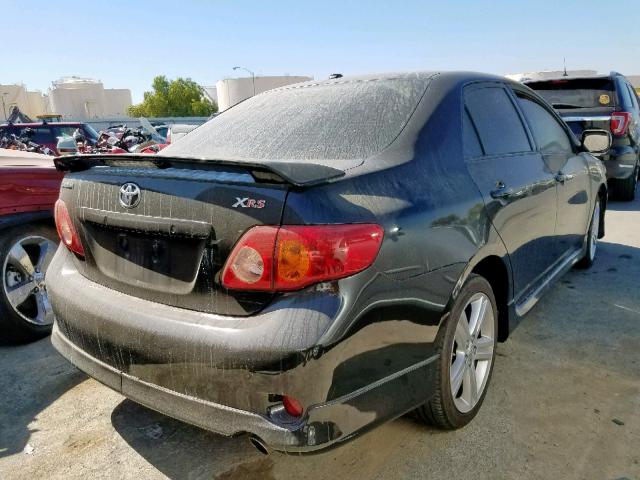 1NXBE40E49Z120060 - 2009 TOYOTA COROLLA XR BLACK photo 4