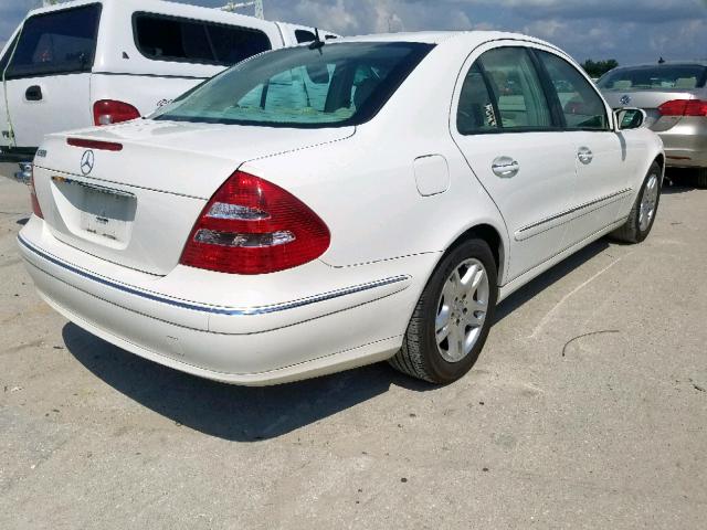 WDBUF65JX3A144897 - 2003 MERCEDES-BENZ E 320 WHITE photo 4