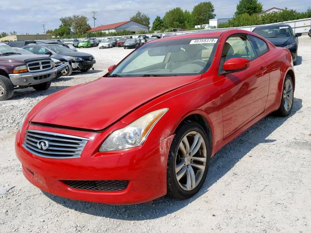 JNKCV64F09M651116 - 2009 INFINITI G37 RED photo 2