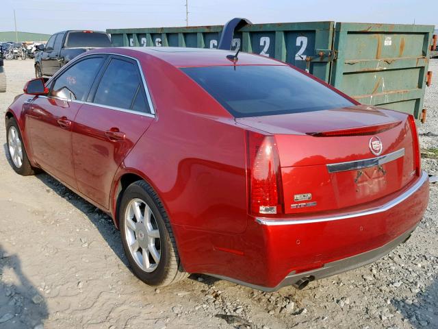 1G6DP57V380118702 - 2008 CADILLAC CTS HI FEA RED photo 3