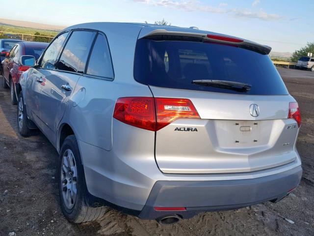 2HNYD282X9H527605 - 2009 ACURA MDX SILVER photo 3