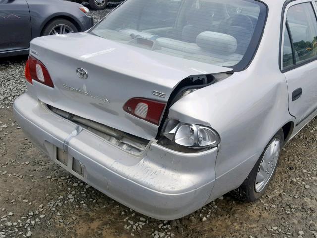 1NXBR12E0XZ187963 - 1999 TOYOTA COROLLA VE SILVER photo 9