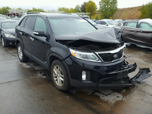 5XYKTDA73FG591348 - 2015 KIA SORENTO LX BLACK photo 1