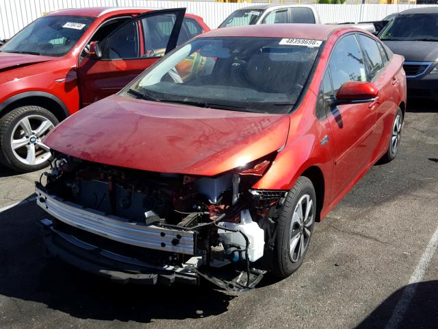JTDKARFPXH3061218 - 2017 TOYOTA PRIUS PRIM 红色 照片 2