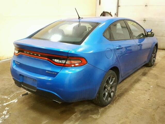 1C3CDFBB5GD564785 - 2016 DODGE DART SXT BLUE photo 4