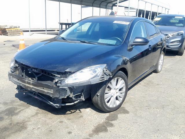 1YVHZ8CB6A5M27136 - 2010 MAZDA 6 S BLACK photo 2