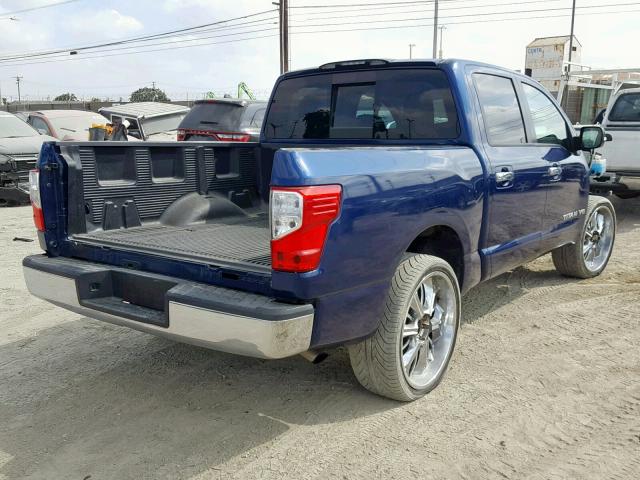 1N6AA1EJ5JN501380 - 2018 NISSAN TITAN S BLUE photo 4