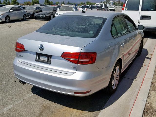 3VWLA7AJ6FM328195 - 2015 VOLKSWAGEN JETTA TDI SILVER photo 4