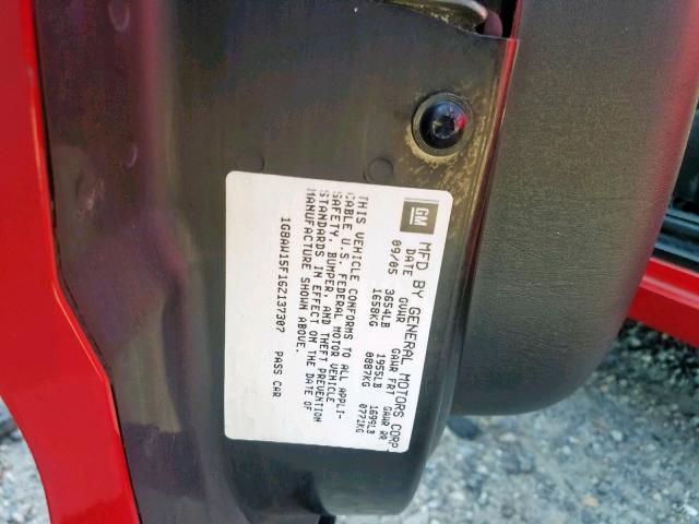 1G8AW15F16Z137307 - 2006 SATURN ION LEVEL RED photo 10