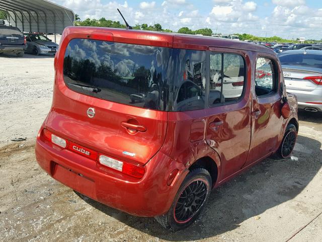 JN8AZ2KR7DT300290 - 2013 NISSAN CUBE S RED photo 4