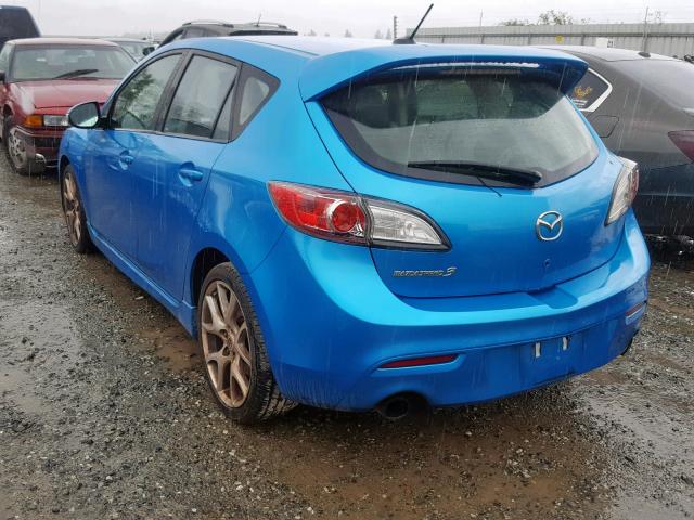 JM1BL1H48A1254497 - 2010 MAZDA SPEED 3 BLUE photo 3