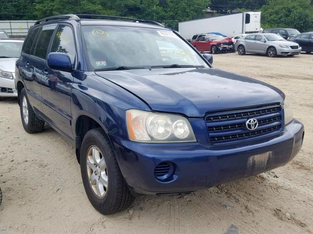 JTEGF21A530105388 - 2003 TOYOTA HIGHLANDER BLUE photo 1