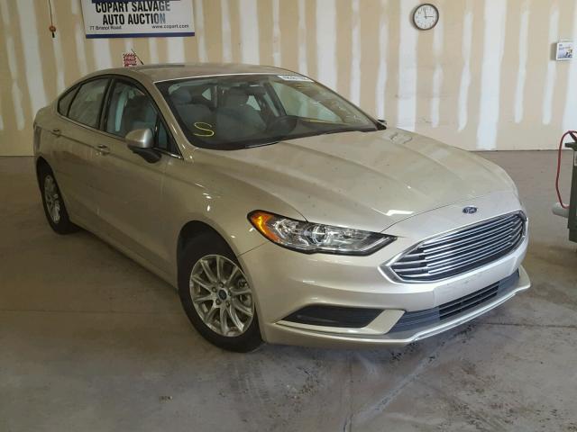 3FA6P0G77JR210417 - 2018 FORD FUSION S BEIGE photo 1