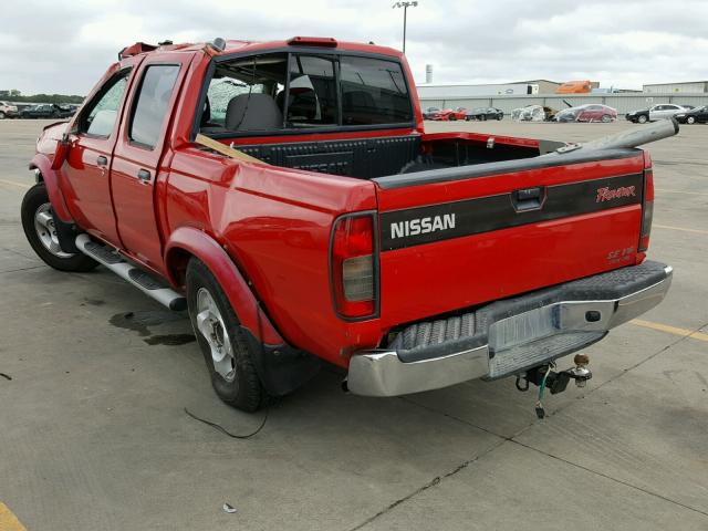 1N6ED27TXYC423620 - 2000 NISSAN FRONTIER C RED photo 3