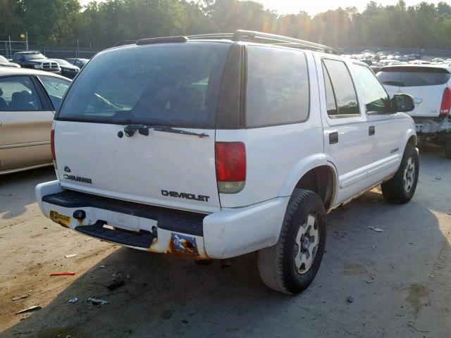 1GNDT13X43K125901 - 2003 CHEVROLET BLAZER WHITE photo 4