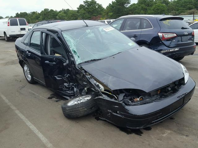 1FAHP34N37W117901 - 2007 FORD FOCUS ZX4 BLACK photo 1