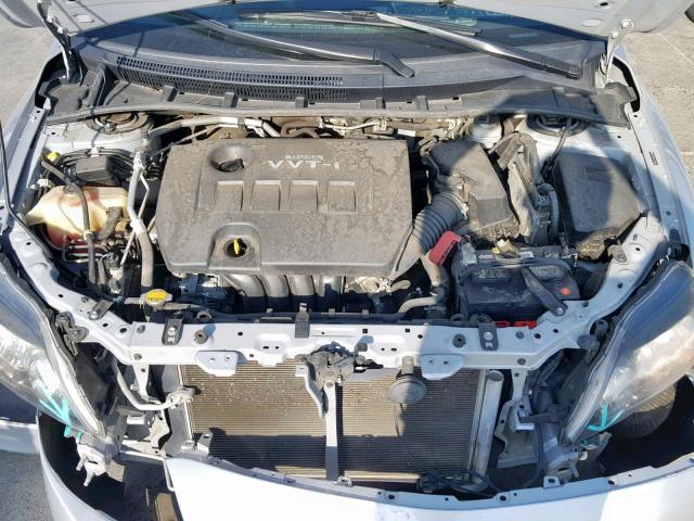 2T1BU4EE1AC520935 - 2010 TOYOTA COROLLA S SILVER photo 7