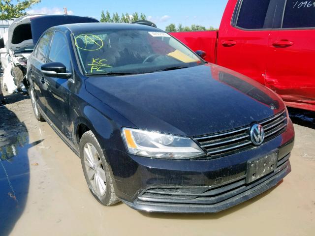 3VW2K7AJ6FM410615 - 2015 VOLKSWAGEN JETTA BASE BLACK photo 1