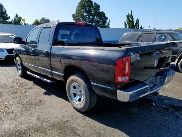 1D7HA18N45S357866 - 2005 DODGE RAM 1500 S BLACK photo 3