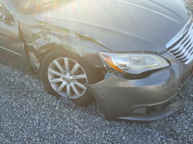 1C3CCBCGXDN607772 - 2013 CHRYSLER 200 LIMITE GRAY photo 9