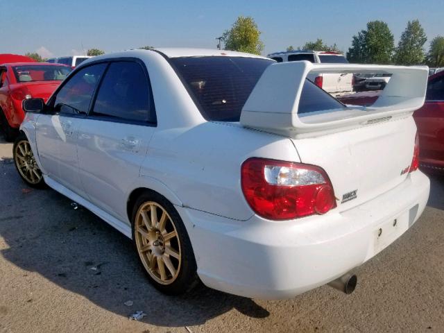 JF1GD706X5L522453 - 2005 SUBARU IMPREZA WR WHITE photo 3