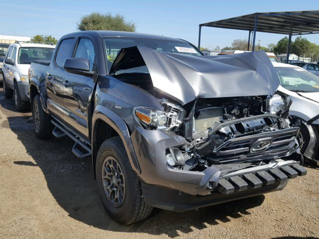 3TMAZ5CN0JM057280 - 2018 TOYOTA TACOMA DOU GRAY photo 1