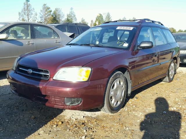 4S3BH635516307531 - 2001 SUBARU LEGACY L BURGUNDY photo 2