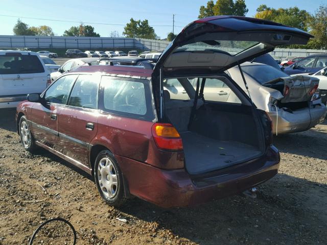 4S3BH635516307531 - 2001 SUBARU LEGACY L BURGUNDY photo 3